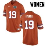 Women's Florida Gators #19 Caleb Sturgis NCAA Nike Orange Authentic Stitched College Football Jersey WTR0662BY